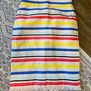 J Crew striped pencil skirt